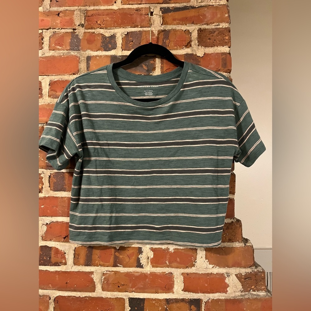 American eagle green crop top